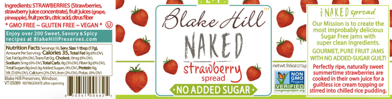 Blake Hill Preserves - Naked Strawberry Spread - No Added Sugar