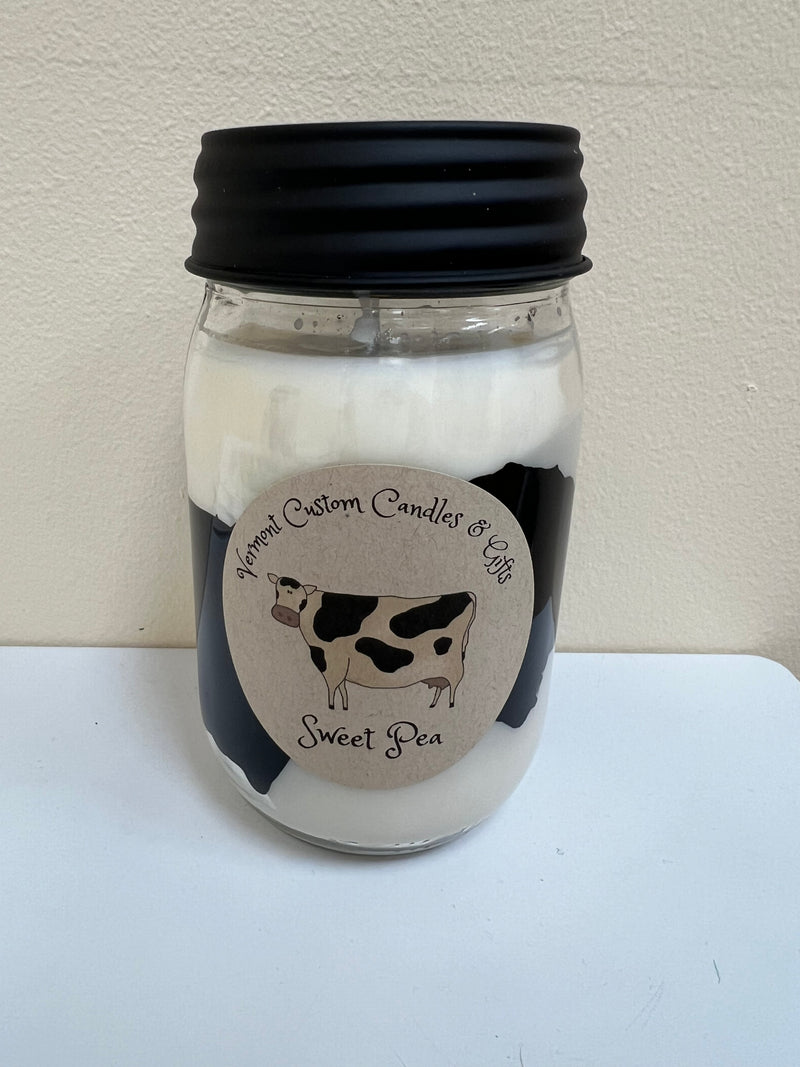 Vermont Cow Candles: Sweet Pea 16oz