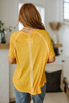 New Edition Mineral Wash T Shirt Yellow Womens