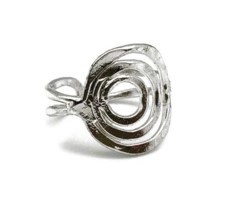 Silver Plated concentric cirlce ring