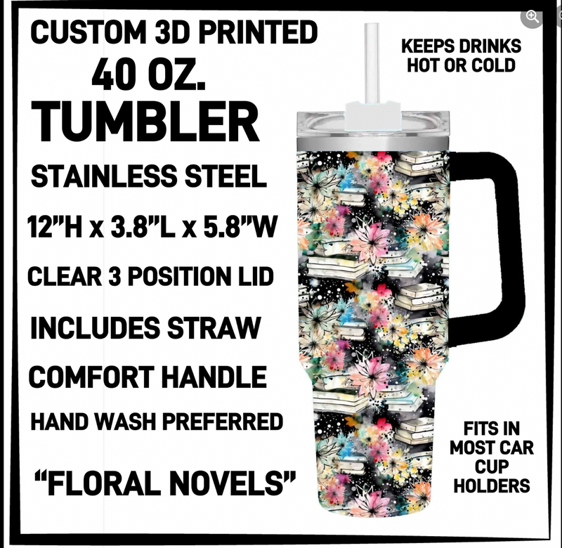 Insulated Tumblers - Floral Novels
