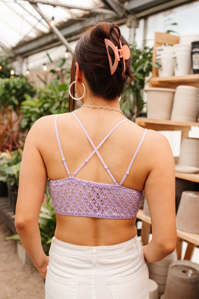 So This Is Love Bralette In Lavender Womens