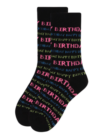Women's Novelty Socks: Happy Birthday