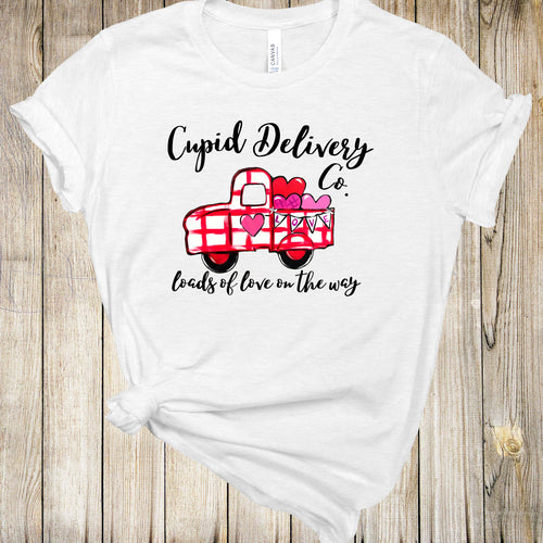 Graphic Tee - Cupid Delivery Co Red Plaid