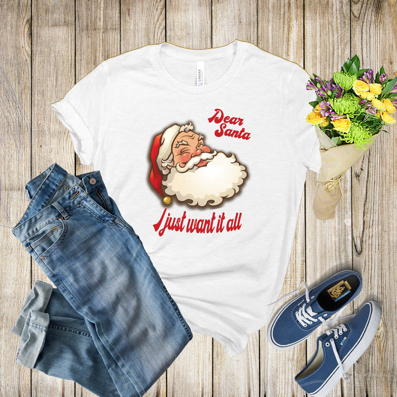 Graphic Tee - Santa I Want It All