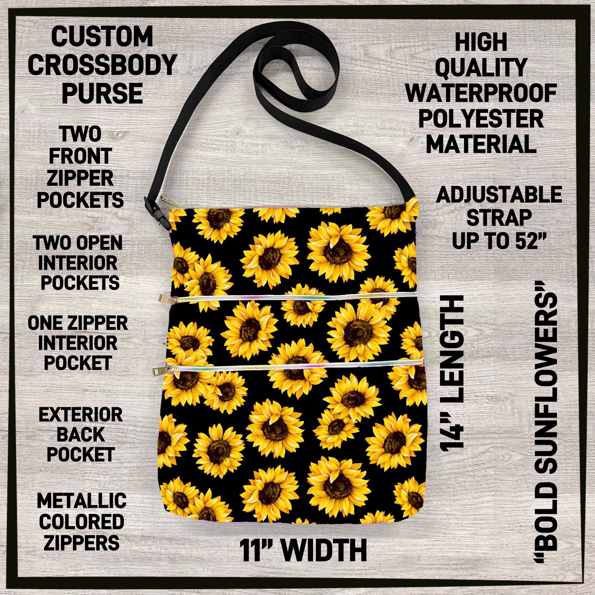 Sunflower Cross Body Bag SidePony Boutique