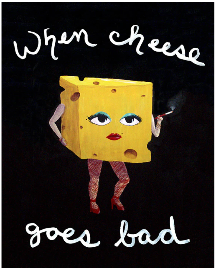 Martha Hull - When Good Cheese Goes Bad Greeting Card