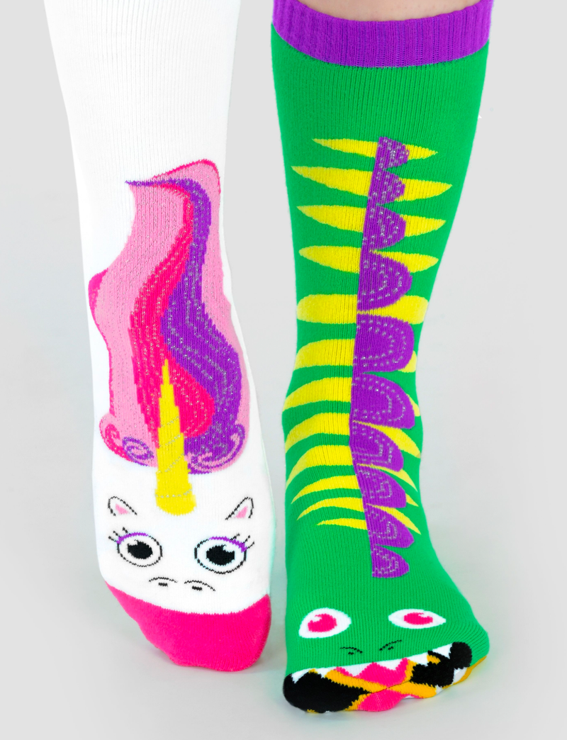 Pals Socks - Dragon & Unicorn Mismatched Adult Socks
