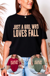 Girl Who Loves Fall Graphic Tee