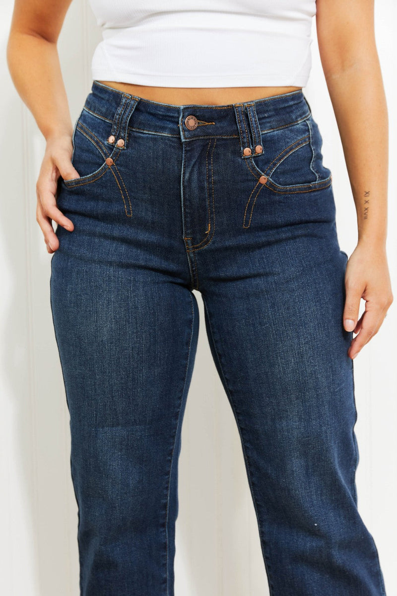 Judy Blue Suzie Full Size Cropped Straight Leg Jeans