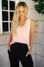 Angelina Tank In Soft Pink Womens