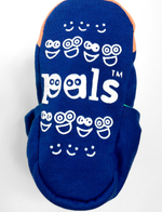 Pals Socks - T-Rex & Triceratops Dinosaurs Non-Slip Baby Booties: 12-18 Months