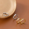 Dainty Geometric Huggie Hoop Earrings in 925 Sterling Silver: Silver / 1.4 cm