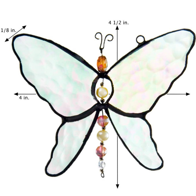 Clear Butterfly Stained Glass Sun Catcher Ornament