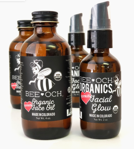 Bee-Och Organic Facial Oil - Daily Morning Moisturizer 2 Oz Glass