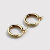 Simple Minimalist Hoop Earrings in 925 Sterling Silver: Silver / L
