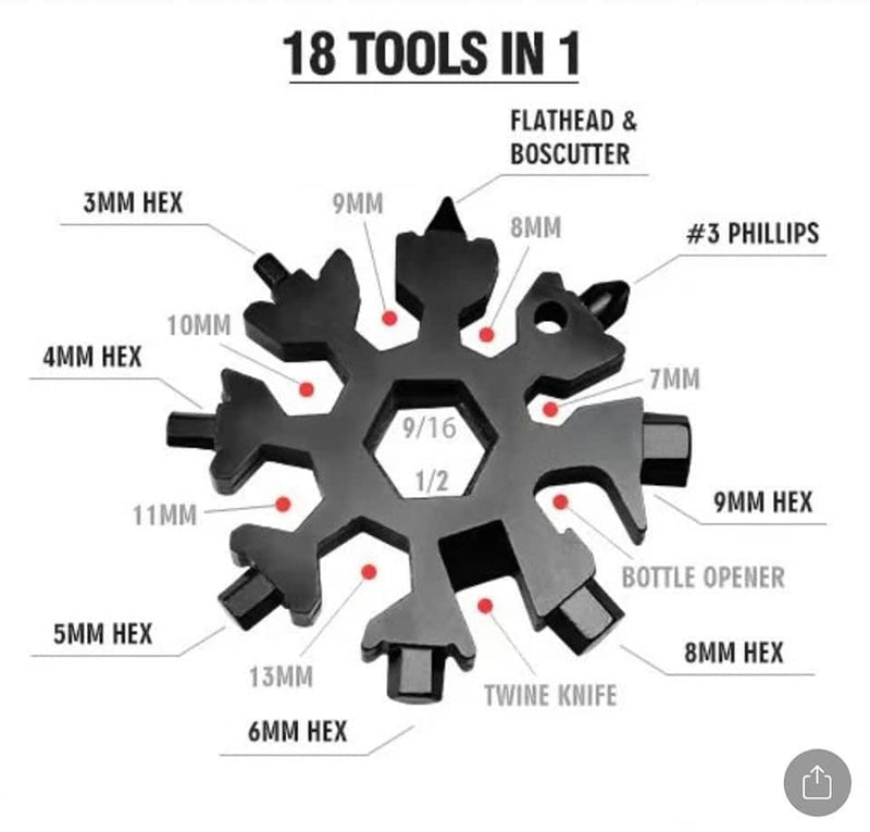 18-In-1 Snowflake Tool