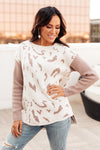 Abstract Animal Print Sweater Womens