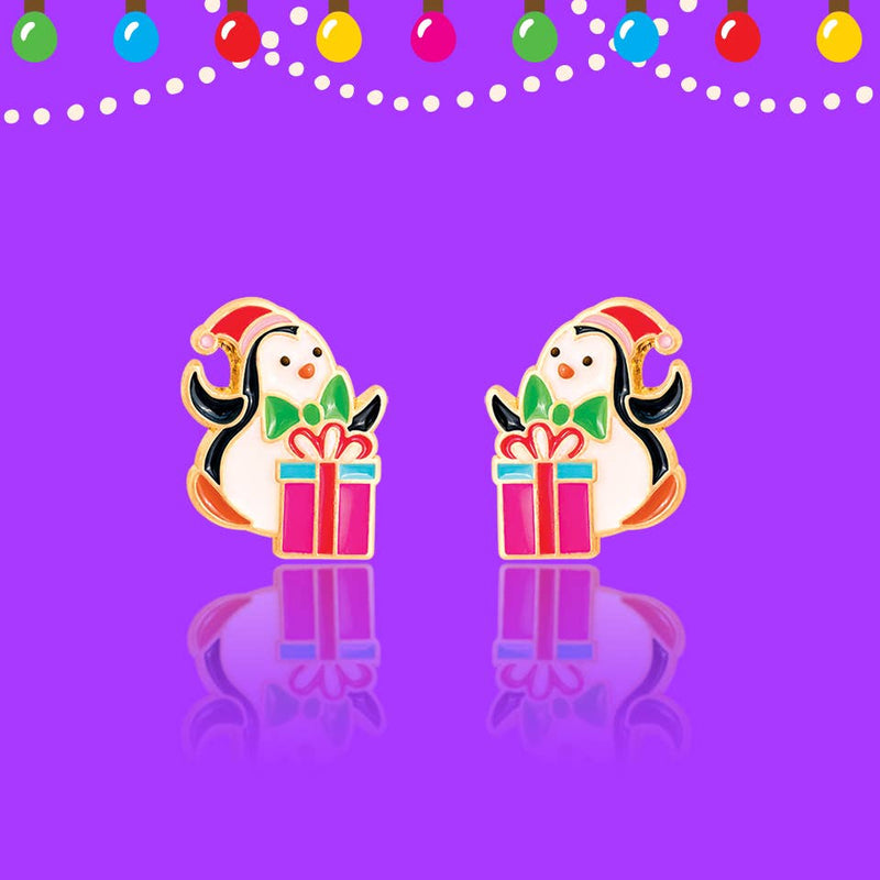 Girl Nation - Penguin Surprise Stud Earrings