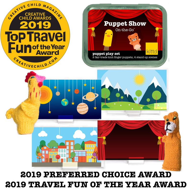 kittd - Puppet Show On-the-Go Kids Pretend Play Set!