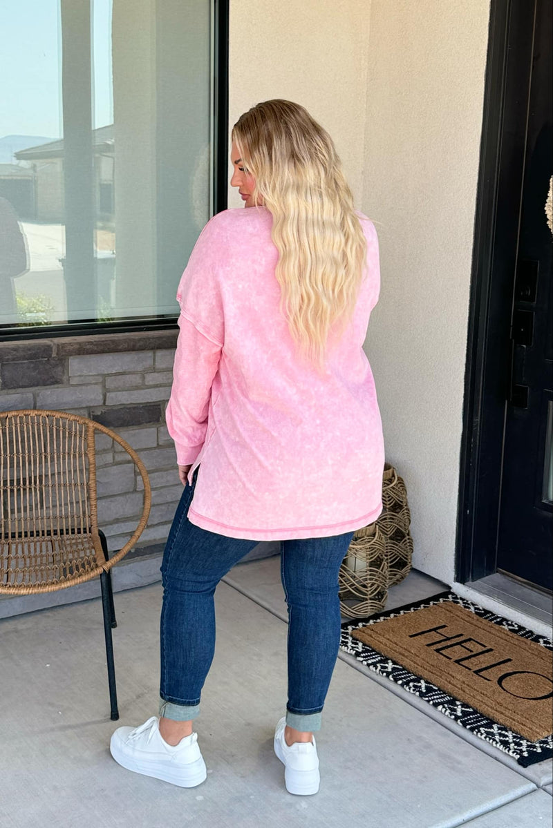 Best Selling Luna Mineral Wash Sweatshirt in Two Colors