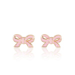 Girl Nation - Pretty Pink Bow Cutie Stud Earrings