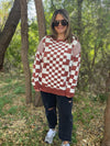 All Checkered Out Sweater in Four Colors