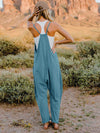 V-Neck Sleeveless Jumpsuit with Pockets**