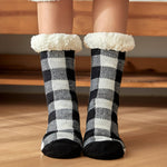 Buffalo Plaid Sherpa Socks