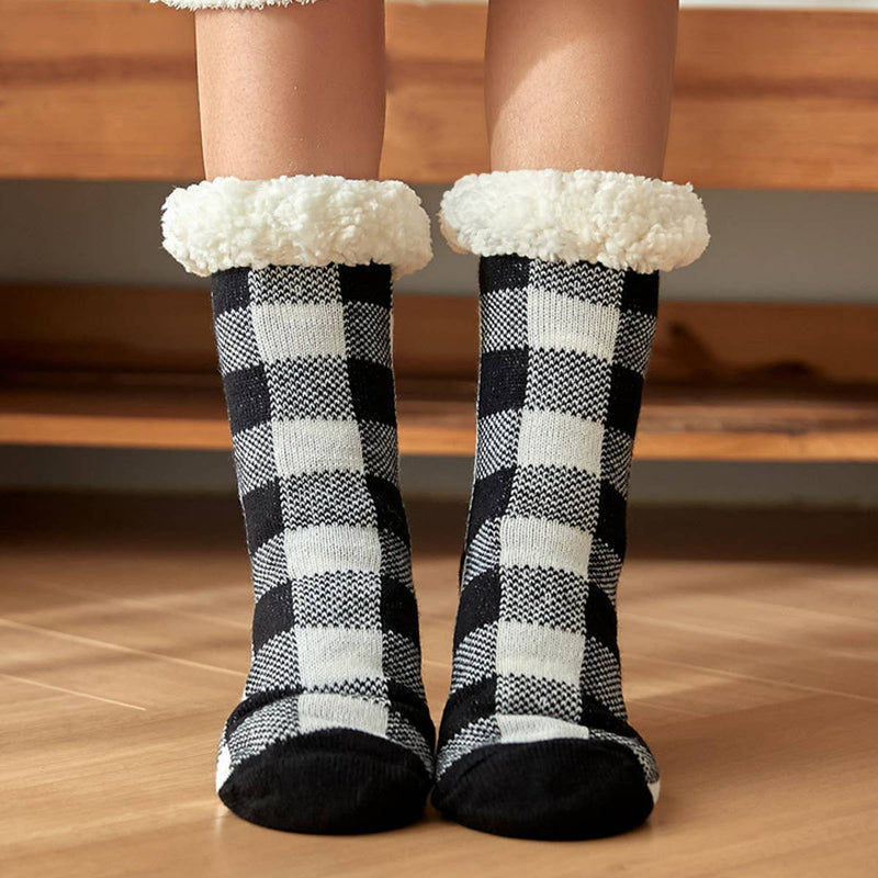 Buffalo Plaid Sherpa Socks