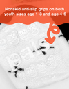 Pals Socks - Ghost & Skeleton GLOW IN THE DARK Kids Halloween Grip Socks
