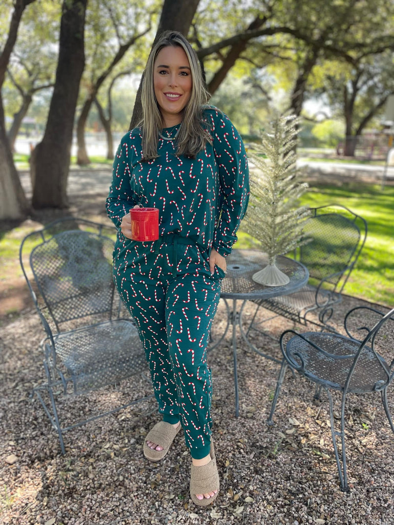 Candy Cane Pajama Pants Set