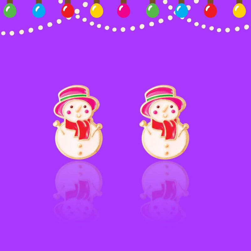 Girl Nation - Snowman Wonderland Stud Earrings