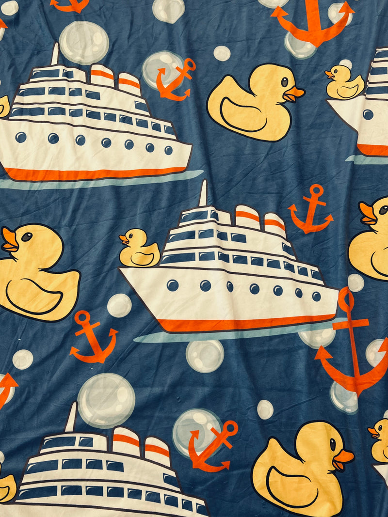 Cruise Duck Minky Blanket