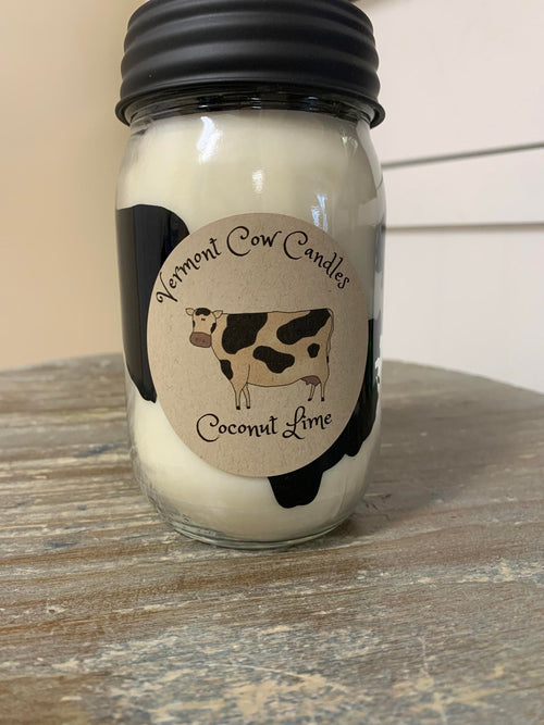 Vermont Cow Candles: Coconut Lime 16Oz