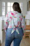 Thinking On It Open Back Floral Top Womens
