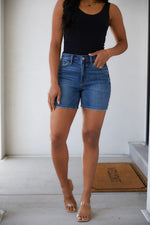 Rory High Rise Denim Shorts Womens