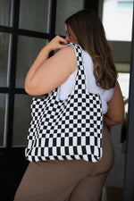 Checkerboard Lazy Wind Big Bag Womens