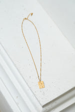 Checkered Pendant Necklace Womens