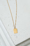 Checkered Pendant Necklace Womens