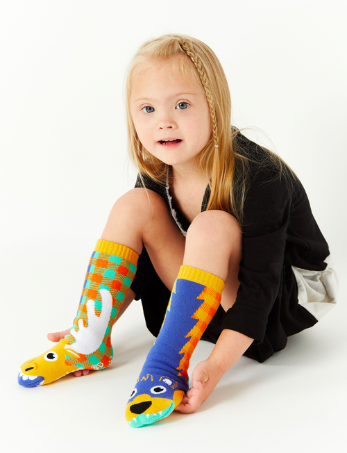 Pals Socks - Moose & Bear Mismatched Non-Slip Kids Socks