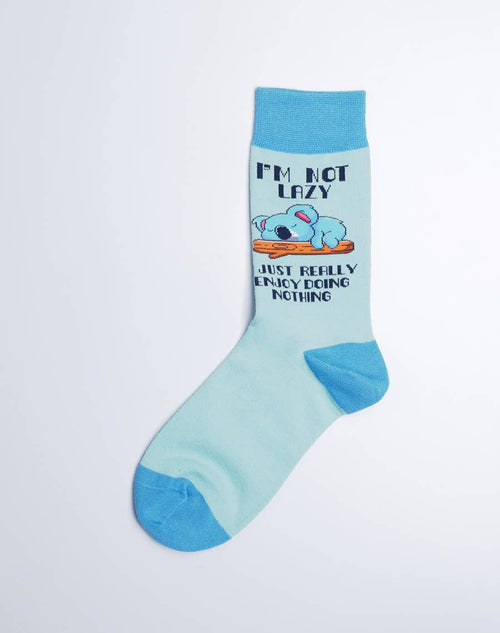 Women's Not Lazy Koala Crew Socks