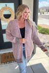 Contrast Trim Knit Cardigan in Four Colors