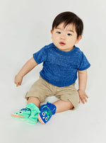 Pals Socks - T-Rex & Triceratops Dinosaurs Non-Slip Baby Booties: 12-18 Months