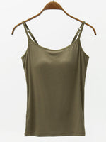 Adjustable Strap Modal Cami with Bra