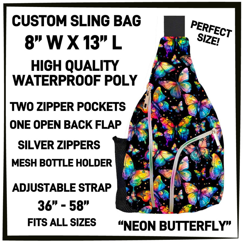 Sling Bag - Neon Butterfly