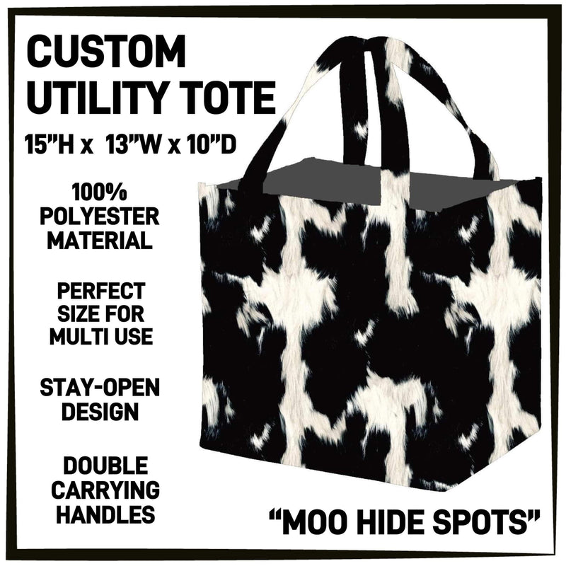 Moo Hide Spots Utility Tote