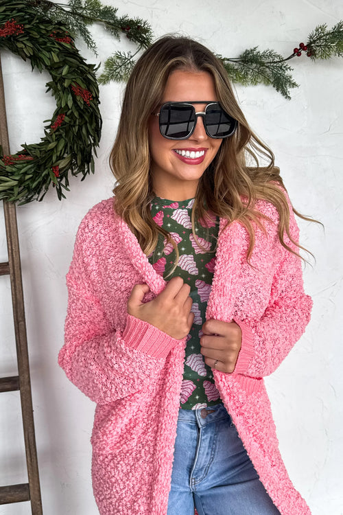 Poppy Knit Popcorn Cardigan