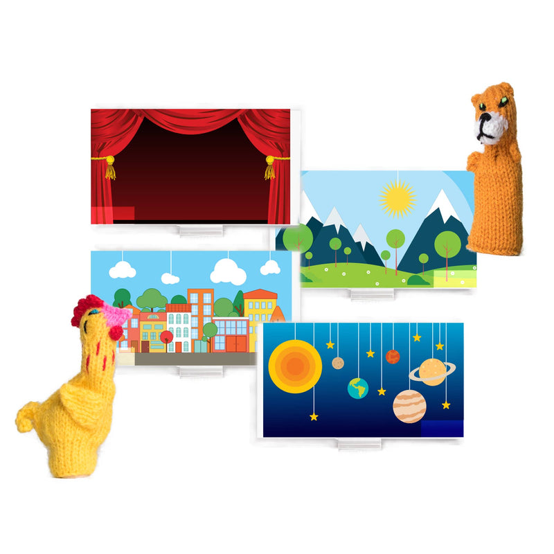 kittd - Puppet Show On-the-Go Kids Pretend Play Set!