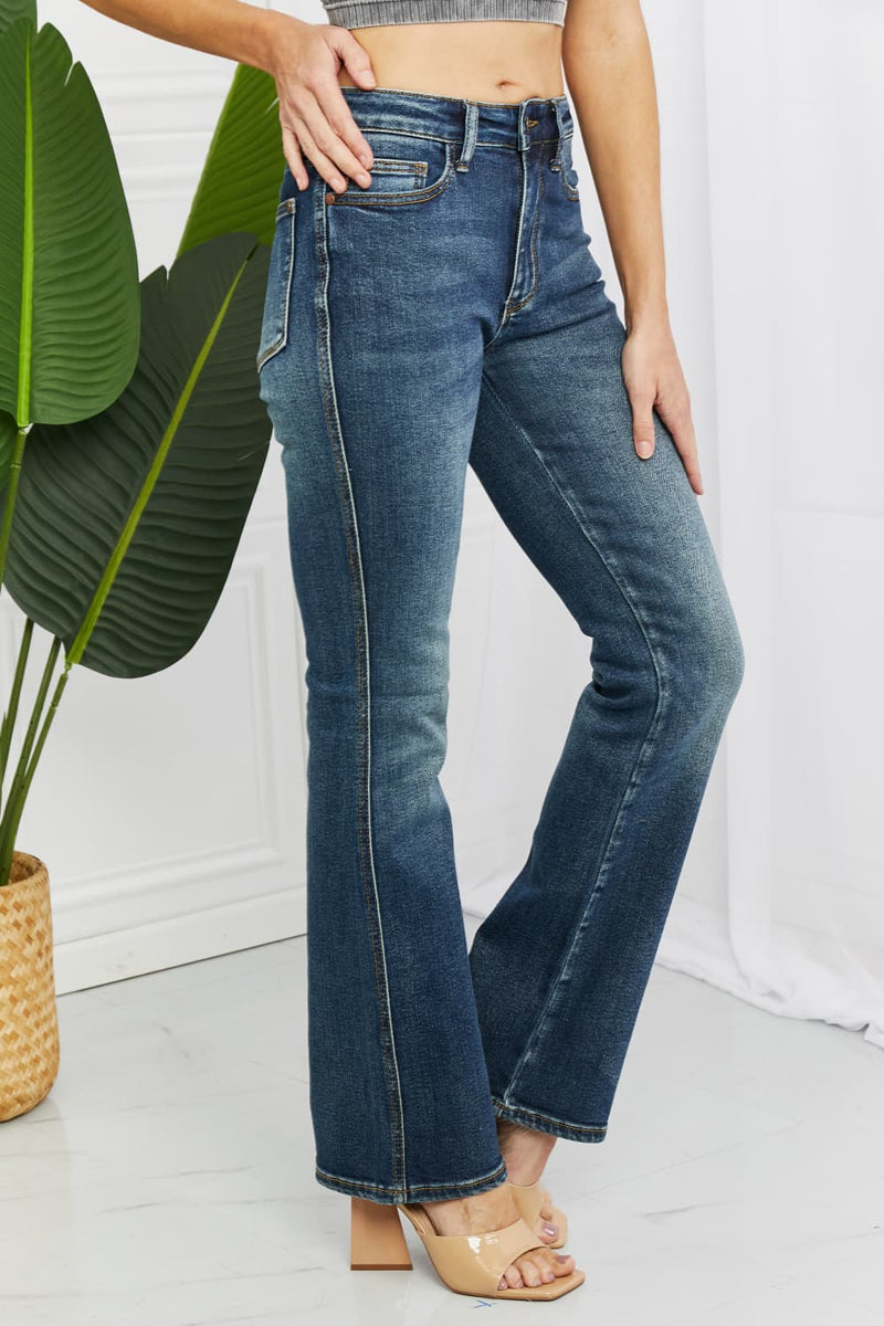 Paula High Rise Pull On Slim Bootcut Judy Blue Jeans